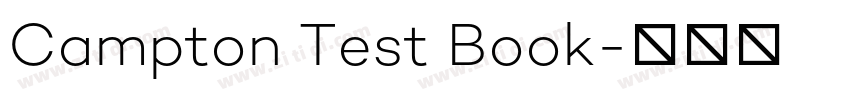 Campton Test Book字体转换